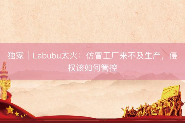 独家｜Labubu太火：仿冒工厂来不及生产，侵权该如何管控