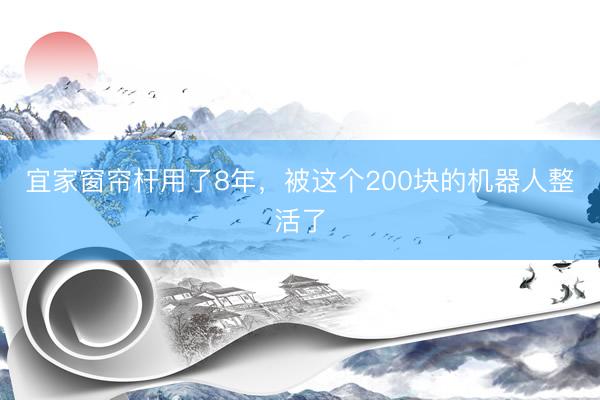 宜家窗帘杆用了8年，被这个200块的机器人整活了