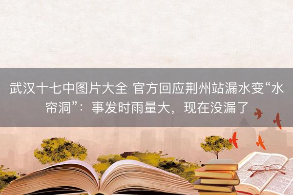 武汉十七中图片大全 官方回应荆州站漏水变“水帘洞”：事发时雨量大，现在没漏了