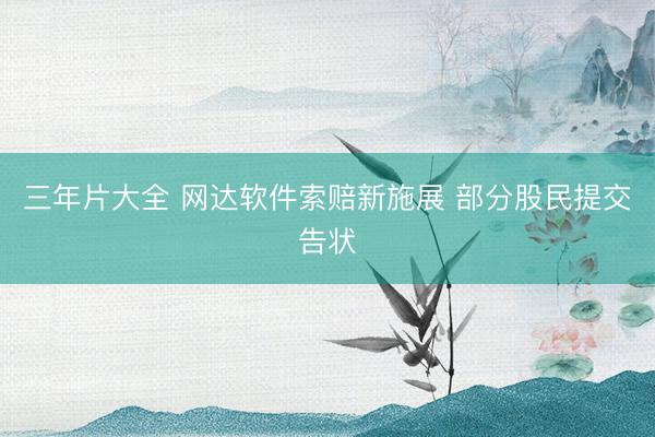 三年片大全 网达软件索赔新施展 部分股民提交告状