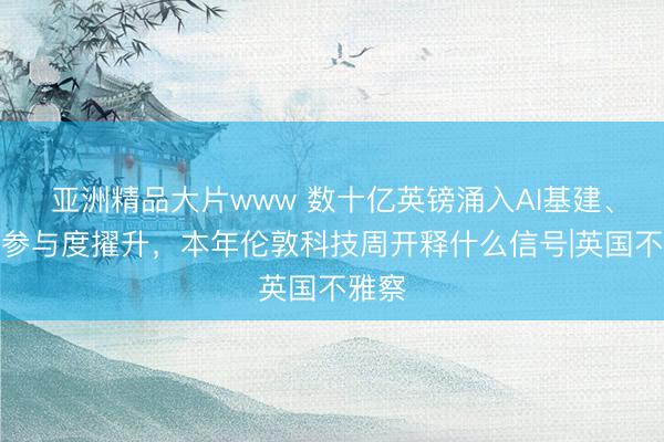 亚洲精品大片www 数十亿英镑涌入AI基建、中企参与度擢升，本年伦敦科技周开释什么信号|英国不雅察