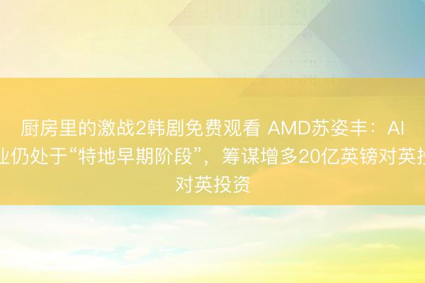 厨房里的激战2韩剧免费观看 AMD苏姿丰:AI行业仍处于“特地早期阶段”,筹谋增多20亿英镑对英投资